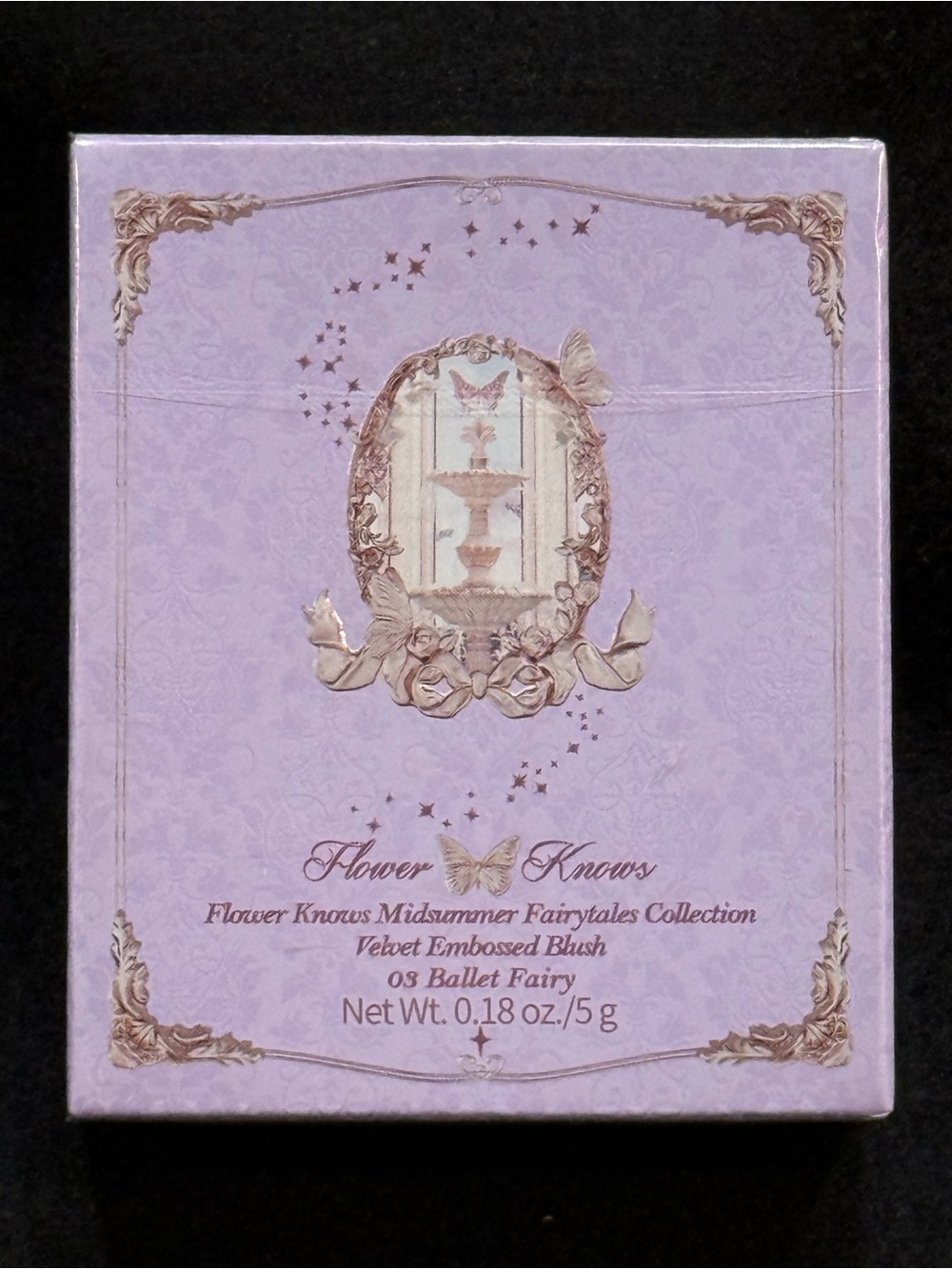 Velvet Embossed Blush - Ballet Fairy Blush NIB